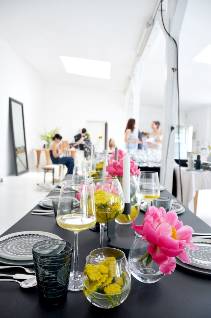 Tischdekoration beim Schoener Wohnen-Workshop-annablogie